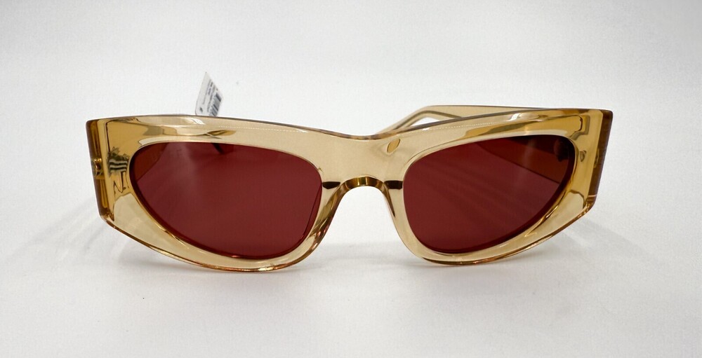 NEW Diff Eyewear Adult Sunglasses Forged Gold Crystal Frame Red Lens